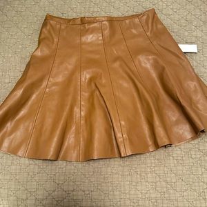 Taupe pleated skirt/skort, Mustard Seed brand (Nanamacs), size medium, pleather